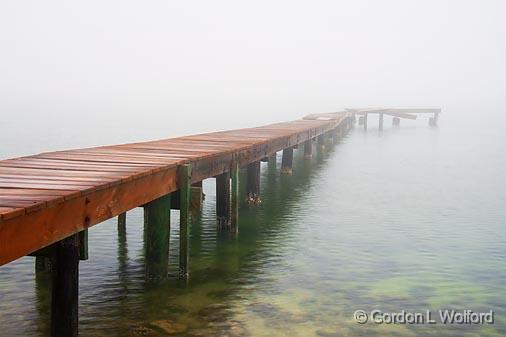 Damaged Pier In Fog_33903.jpg - Photographed beside Matagorda Bay along the Gulf coast near Port Lavaca, Texas, USA.